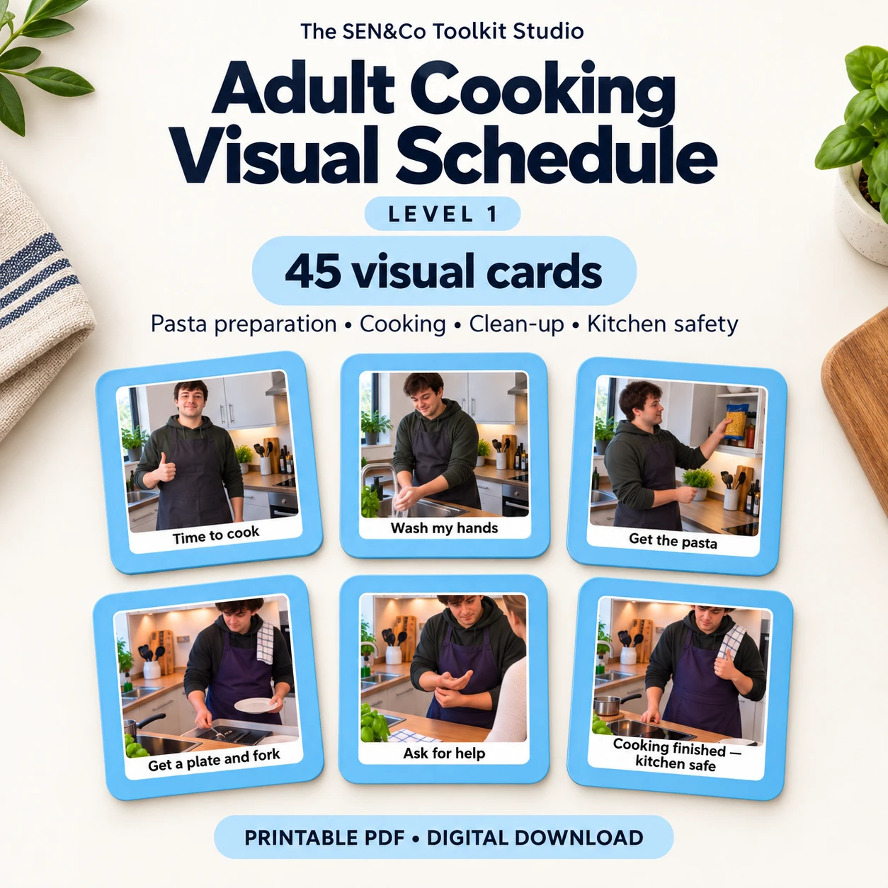 Adult Cooking Level 1 card set
