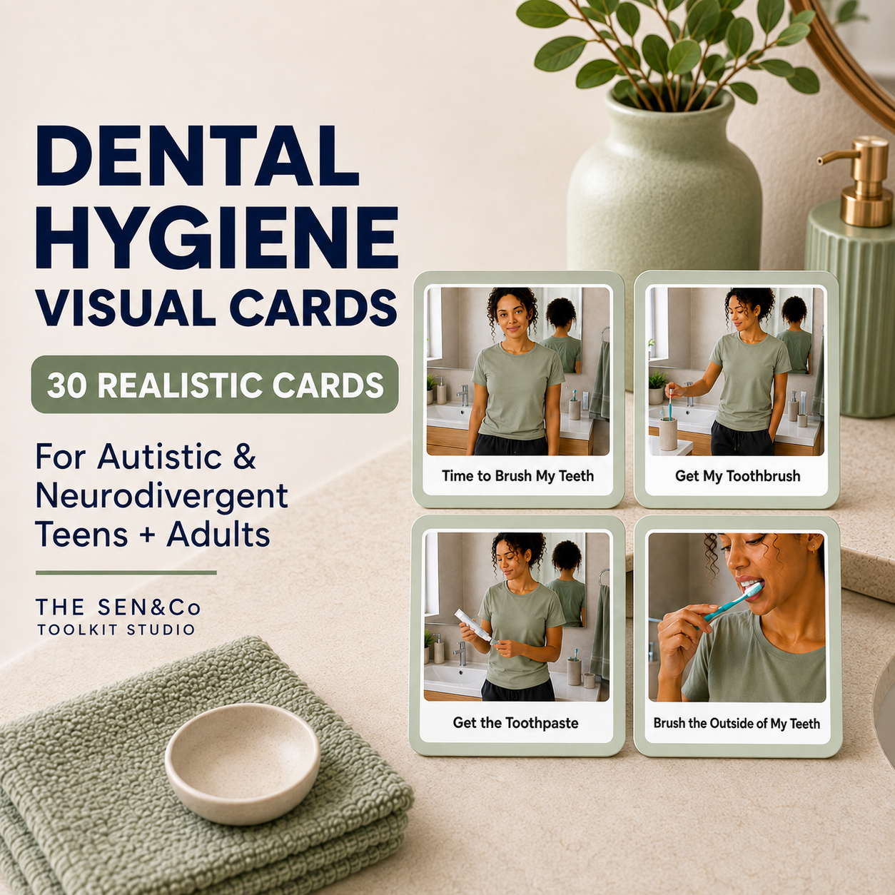 Dental hygiene visual cards pack preview