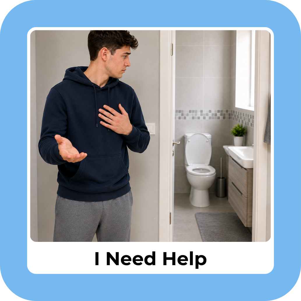 Sample card: I Need Help