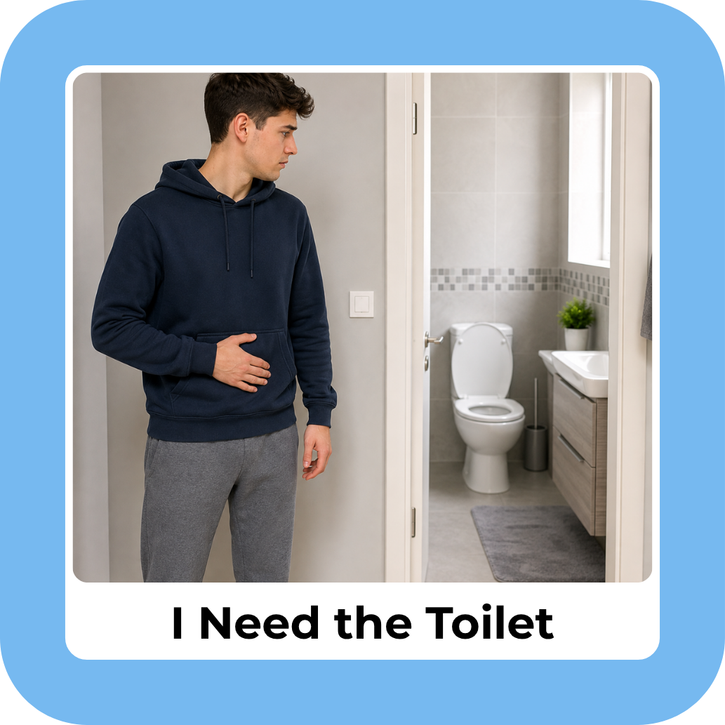 Sample card: I Need the Toilet